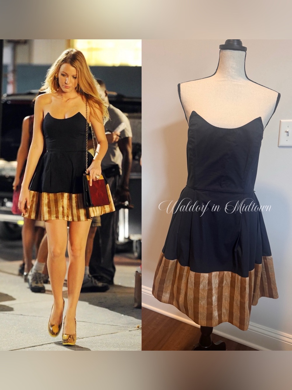 ASO SERENA VAN DER WOODSEN STRAPLESS DRESS